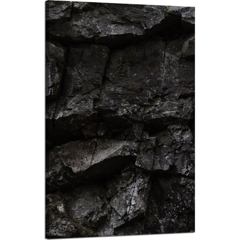 Stampa su tela Natura Rocce nere 50x80 cm