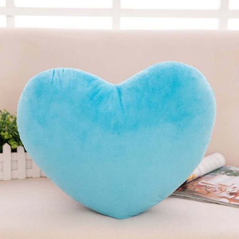 Coussin Forme De Cœur - Fourrure Synthétique Douce - 15 cm - Décor Intérieur Salon Chambre - Idéal Pour Cadeau Saint-Valentin Noël - 1 Pièce (1/2)