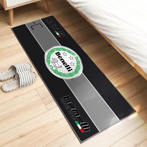 Tapis d'exposition pour moto 60 x 200 cm, antidérapant, idéal pour les passionnés de moto. Tapis décoratif, résistant aux taches et facile à nettoyer