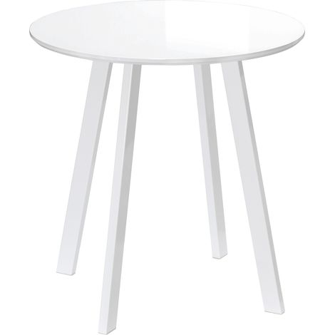 Runder weißer Esstisch aus MDF Ø72 x 75 cm (1/5)