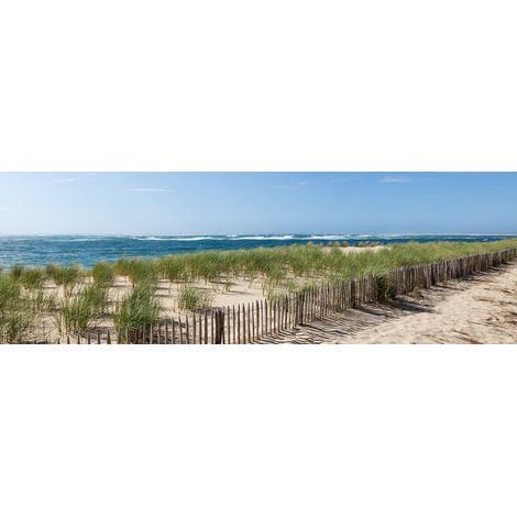 Tableau sur toile bord de mer Arcachon 30x97 cm - Impression sur Toile Murale Décorative - Image imprimée en HD sur Toile - Toile sur Châssis en Bois FSC - Fabriqué en France