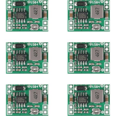 6 Pièces MP1584EN DC-DC Convertisseurs Abaisseur de Tension, Module Abaisseur Réglable 4,5-28V vers 0,8-20V 3A, pour 24V/12V/9V/5V
