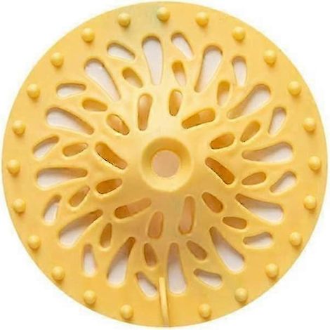 Bouchons de bonde de douche anti-cheveux résistants pour salle de bain et baignoire, faciles à installer et à nettoyer, jaunes (lot de 2). (1/5)