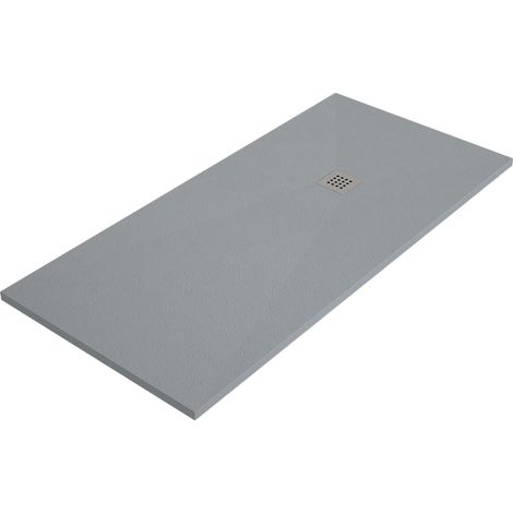 Receveur de douche ARDESIA 80x100 cm Ciment grille en acier (1/3)
