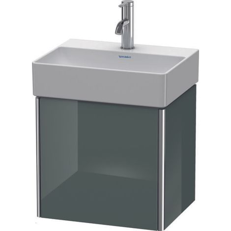 Meuble sous-vasque XSQUARE 397x434x340mm ouverture droite Gris Doloaveci brillant (1/3)