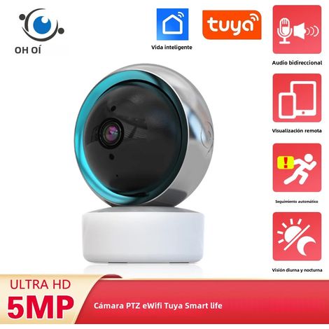 Caméra de sécurité IP sans fil Tuya Smart Life 5MP WiFi PTZ (32 Go) (1/5)