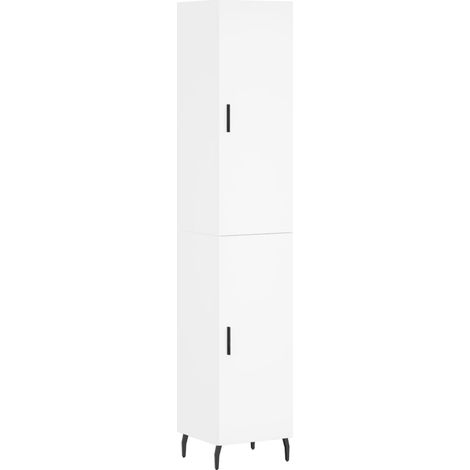 Aparador cajonera mueble almacenaje organizador cocina salón salón alto 345 x 34 x 180 cm madera de ingeniería blanco 020032283