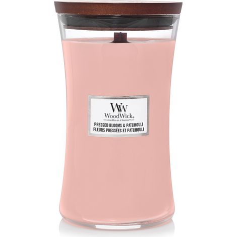 Woodwick - Bougie fleurs pressées patchouli grand modèle (1/2)