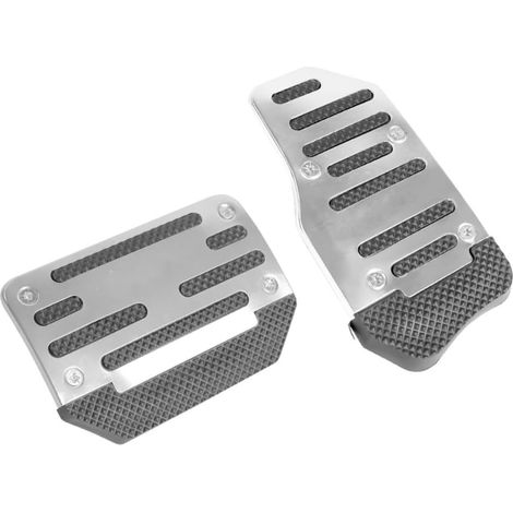 2-teilige automatische Pedalabdeckungen, Gasbremspedalabdeckung aus Aluminiumlegierung mit Schrauben für die meisten Fahrzeuge mit Automatikgetriebe