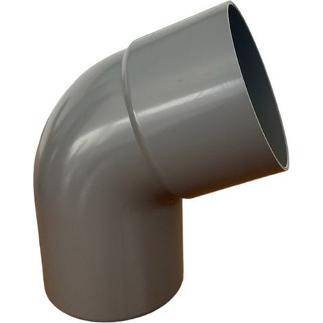 Curva tonda 67.30° per pluviali : Colore - Grigio, Diametro - 80