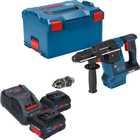 Bosch GBH 18V-26 F Professional Akku Bohrhammer 18 V 2,6 J SDS plus Brushless + 2x ProCORE Akku 8,0 Ah + Ladegerät + L-Boxx (1/5)