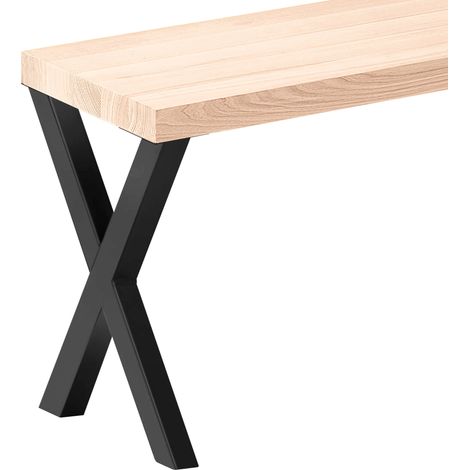 LAMO Manufaktur Tabouret pour salle à manger 30x40x47 cm (l x L x h), pied en métal modèle Creative Noir / assise en bois couleur naturel, LSB-01-A-002-40-9005Cr