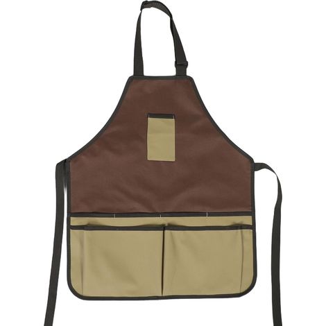 Tablier de Imperméable Tissu Oxford Taille Unique Ajustable Grandes Poches Multiples Banane Intégrée Cueillette pour jardin (1/4)