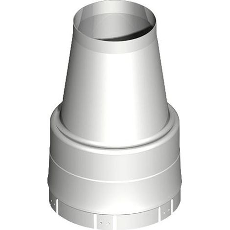 Systeme gaz echappement plastique Raccord embouchure, bande de serrage incluse, DN 80/125 (1/2)
