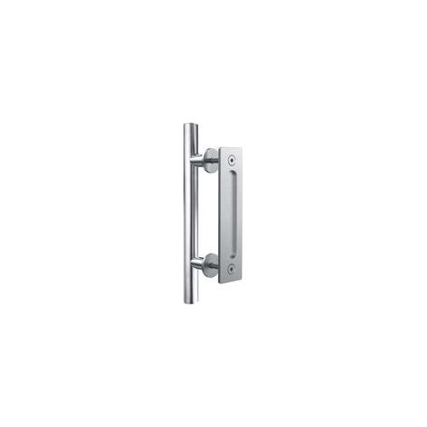 Poignee Porte Coulissante Poignee de Porte Acier inoxydable Double face Poigné, Argent 30cm