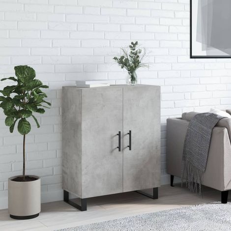 Buffet Meuble de rangement Armoire de cuisine gris béton 69,5x34x90 cm bois d'ingénierie 78119 (1/5)