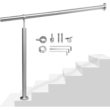 SWANEW Corrimano in acciaio inox per scale esterne/interne Angolo regolabile per il montaggio a parete 100 cm (1/5)