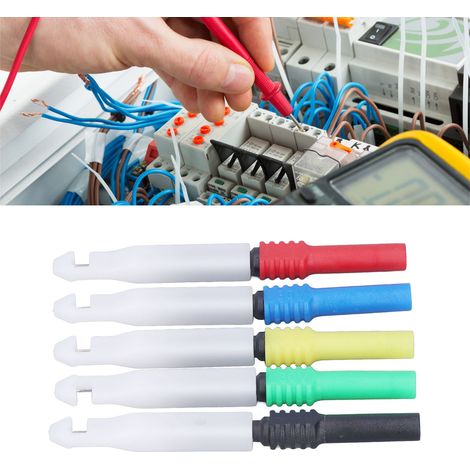 Multimètre miniature J.30009 avec disjoncteur, sondes de test de 0,7 mm et gaine (rouge, noir, jaune, bleu, vert) - Vendu en kit (1/5)