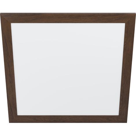 Luminaire plafonnier, panneau LED avec encadrement en bois (1/5)