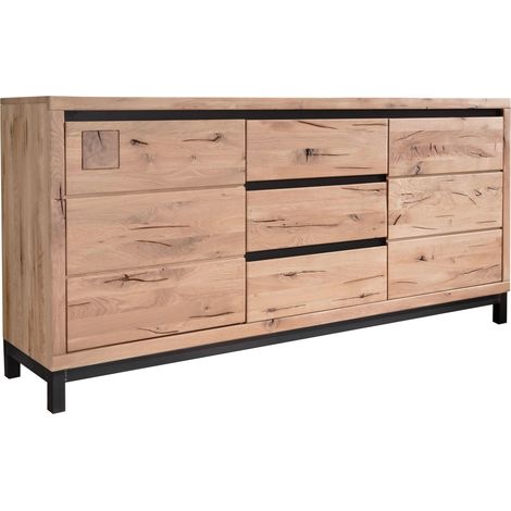 Sideboard Wildeiche 175x45x85 bianco geölt VILLANDERS 209