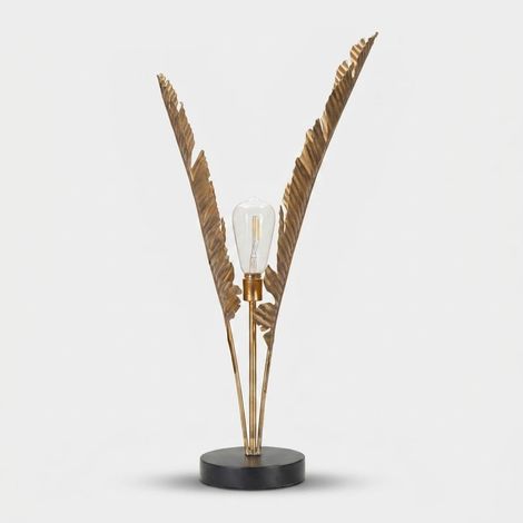 Lámpara de mesa Mauro Ferretti metal dorado 26 cm 40 W (1/5)