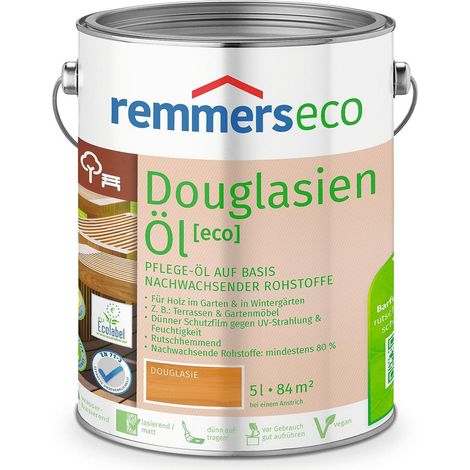 Remmers Douglasien-Öl [eco], 5 Liter, öko Douglasien Öl, aussen und innen, optimal für Douglasien Gartenmöbel oder Holzterrassen, bienenverträglich (1/5)