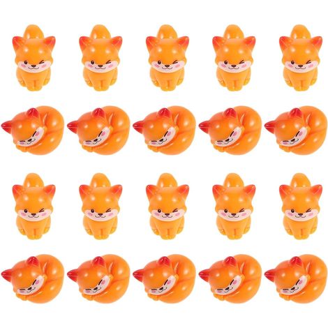 Small Fuchsfiguren aus Harz 20 Stück Miniatur Dekoration für