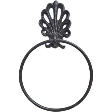 Anello portasciugamani in ferro battuto stile retrò, portasciugamani, porta carta igienica, porta asciugamani da bagno sospeso, appendiabiti per asciugamani, accessori per il montaggio a parete del ba