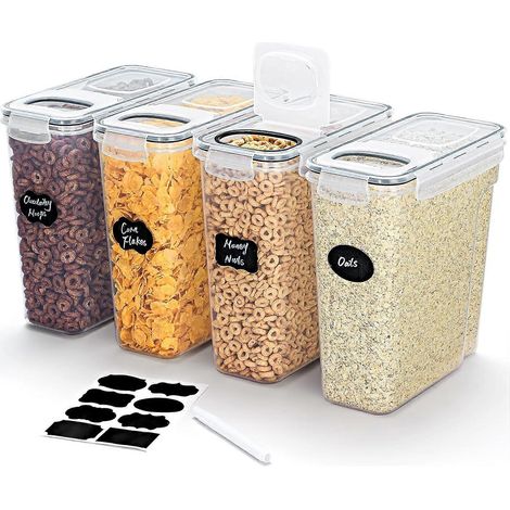 Boîte hermétique en plastique avec couvercle pour le riz, idéale pour le rangement de la cuisine et du plan de travail.-AquaForge (1/5)
