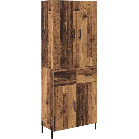 Buffet Haut Armoire Bois Ancien 69,5 x 34 x 180 cm Bois d'ingénierie (1/5)