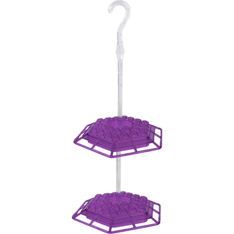 Mangeoire pour colibris Mangeoire hexagonale suspendue pour petits oiseaux Plateau d'alimentation pour oiseaux - bleu (1/5)