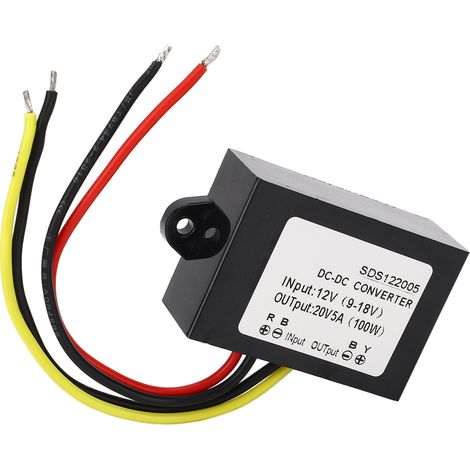 Module élévateur de tension CC haute efficacité, convertisseur de tension 12 V à 20 V, 5 A, boîtier plastique