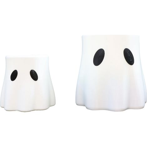 2 Pièces Seau Fantôme, Vase Décoratif, Support Fougère, Grand et Petit, Intérieur Extérieur, Halloween (1/5)