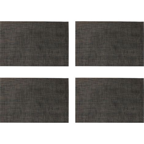 Tapis De Table Tressés - Résistants Aux Taches Et À La Chaleur - Antidérapants Pour Intérieur Et Extérieur - Lot De 4 (1/5)