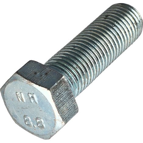 Vis métaux Tête hexagonale TH M22X70 Classe 8.8 Acier zingué - 1 pièce (1/2)