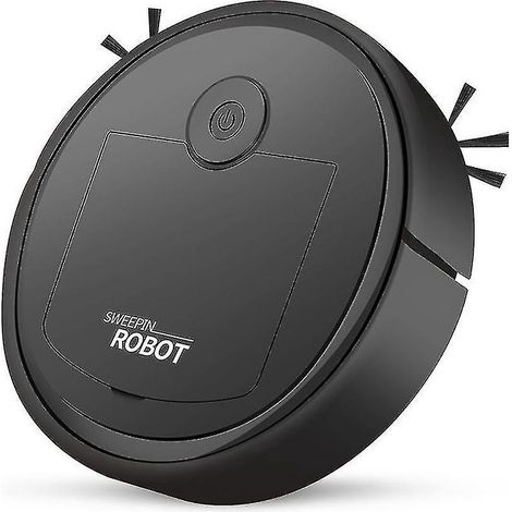 Aspirateur robot intelligent et silencieux pour sols et tapis, noir. (1/5)