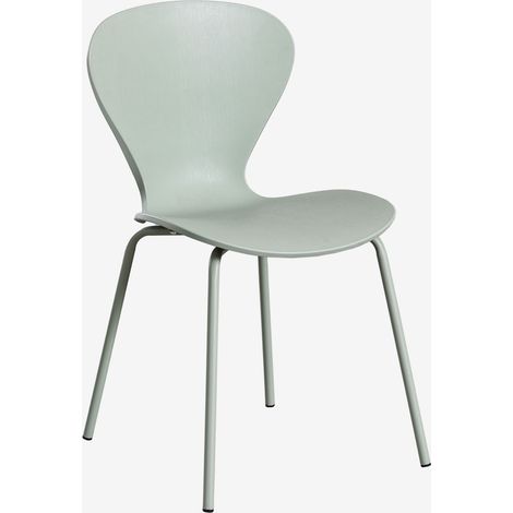 Pack de 2 chaises de salle à manger empilables en polypropylène et fer Uit Colors SKLUM Céladon (1/5)