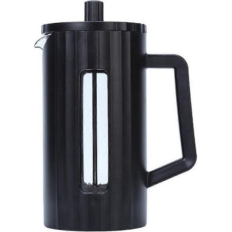 600Ml cafetière à piston High Borosilicate verre House café Brewer lait mousse mousseur Barista thé machine noir (1/5)