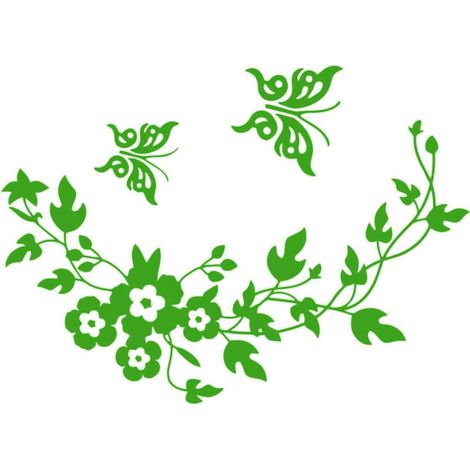 mural amovible pour abattant de WC en PVC vert orné de