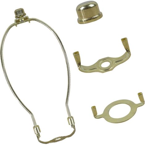 Harpe de lampe détachable avec embout décoratif pour lampe de table ou lampadaire, élégante et dorée, 25 cm (10 pouces) (1/5)