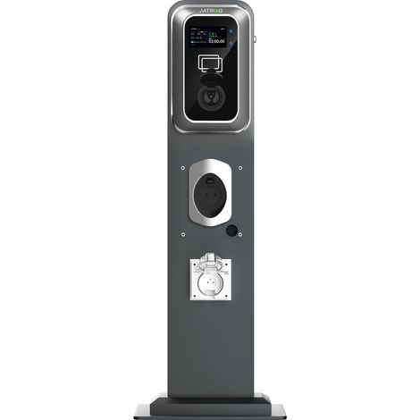JATRHG K2 kit borne de recharge S2 wallbox 22kw 32A Triphase socket shutter véhicules électriques avec Poteau de support +prise renforcée étanche (1/5)