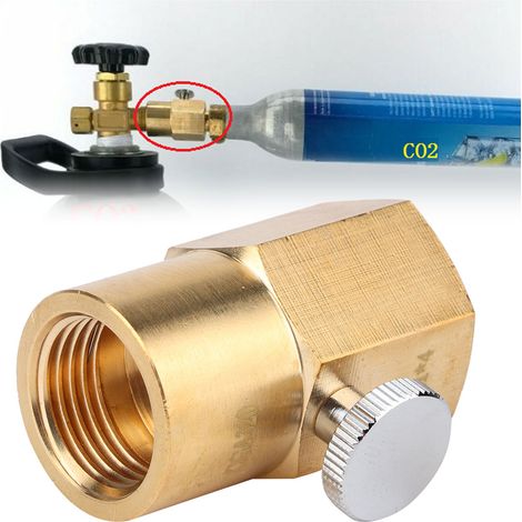 Raccord de valve de remplissage de bouteille de dioxyde de carbone (CO2) pour machine à eau gazeuse, valve de remplissage, adaptateur grand format vers petit format Tr21-4 vers CGA320 (1/5)