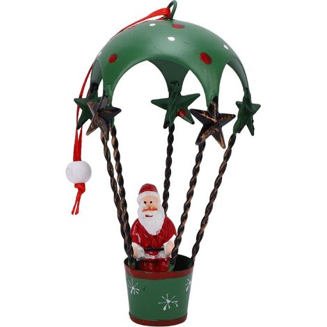Ornement d'arbre de noël, décoration suspendue en fer Vintage pour étagère de Table, cheminée, bibliothèque, Parachute (1/5)