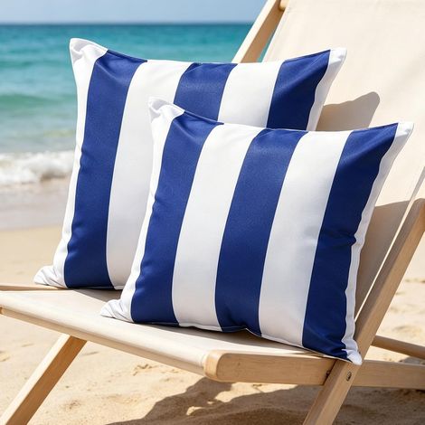 Housse Coussin Exterieur Impermeable,2 Pièces Taie Oreiller D'Exterieur Housse de Coussin 45x45cm,Decoratif Taie Oreiller,Housses de Coussin Décoratives,Pour Salon Jardin Patio Terrasse Canapé Coussin (1/5)