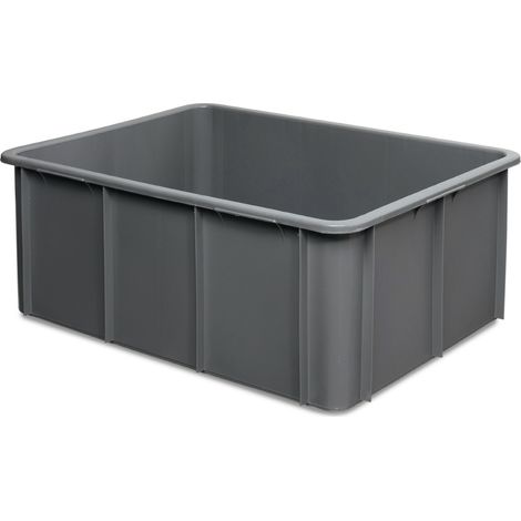 BRB Schwerlastbehälter, Euro-Format 800x600x320 mm, Inhalt 120 Liter, grau