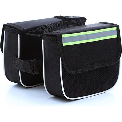 Borsa da manubrio grande per mountain bike, 3 in 1, borsa da bauletto, borsa da sella, accessorio per bicicletta, borsa rigida (1/4)