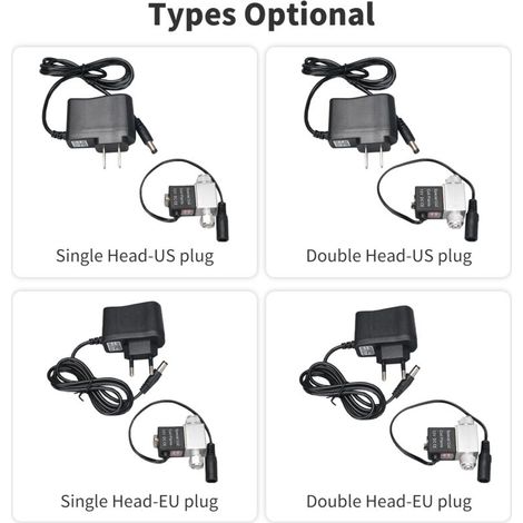 Électrovanne CO2 pour aquarium 12V silencieuse avec raccord 4x6 mm et filetage M10x1