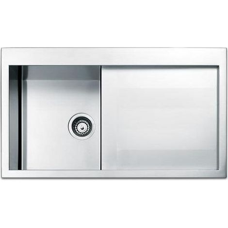 Apell SQ861IRSC Serie Amaltea Lavello da Incasso 86x50cm 1 Vasca a Sinistra Gocciolatoio Destro Acciaio Inox