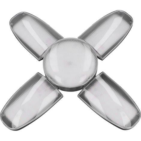 Lampe LED garage 13600LM 120W ultra lumineuse, E27/E26, pliable, quatre feuilles en aluminium moulé, lampe déformable économe en énergie 85-265V (modèle haut de gamme 120W) (1/5)