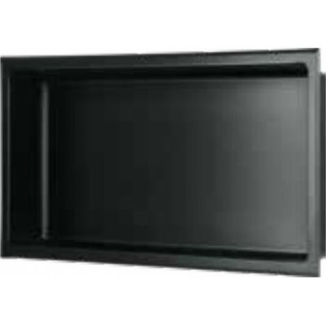 Niche murale de douche, étagère encastrable douche acier Noir Mat - 30x60cm (1/2)